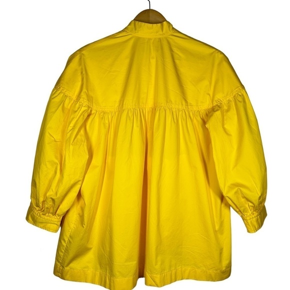 Ralph Lauren Oversized Trapeze Blouse with Balloon Sleeves in Sunny Yellow XS - Picture 7 of 7